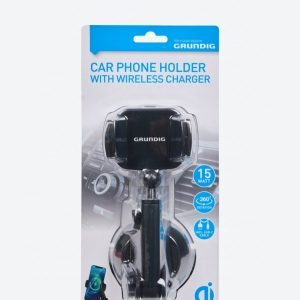 Base de Carga Inalámbrica para Coche - 15W - Ventosa Fuerte - Grundig