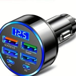 Cargador de Coche 6 Puertos: Carga Rápida para Todos Tus Dispositivos
