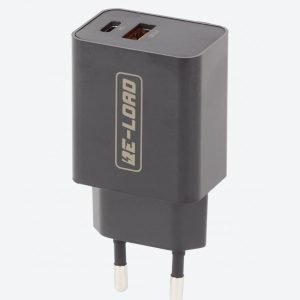 Cargador Dual 18-20V de Alta Calidad negro