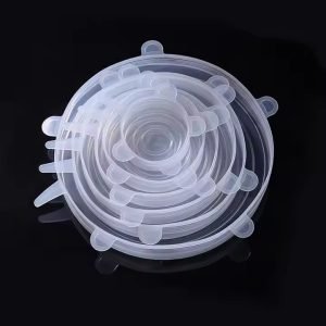 Juego de tapas elásticas de silicona: Sellado hermético para cualquier recipiente